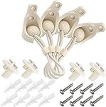 Replacement Sun Blind Parts Bungee end Cover kit, Applicable to Indoor and Outdoor Cordless Roller Blind Outdoor Sun Blind Bungee Kit (Beige, 2)