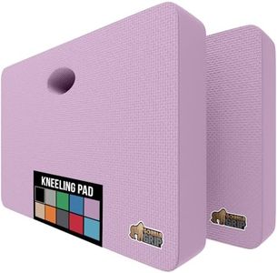 Gorilla Grip Original Premium Thick Kneeling Pads, 2 Pack, Comfortable Foam Mats to Kneel On, Knee Pad Cushion for Gardening, Yoga, and Bath Room Floor for Baby Bath, 2 17.5 x 11 Inch x 1.5, Purple