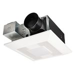 Panasonic FV-0511VFL1 WhisperFit DC Retrofit Ventilation Fan with Light, Dimmable LED Light and Nightlight, 50, 80 or 110 CFM, Quiet Energy Star Certified Energy-Saving Ceiling Mount Fan, Residential Remodel, UL Listed for Tub or Shower Enclosure whe