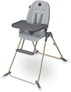 Maxi-Cosi Ava Trona bebé con 3 posiciones de reclinación, Ultracompacta plegable, Ligera, Trona portátil con asa de transporte, Tejidos 100 % reciclados, 0-3 años, 0-15 kg, Beyond Grey
