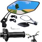 2 Pcs Bike Mirror, HD Bicycle Rear View Mirror (Suitable Handlebar 21-23mm) 360° Adjustable Wide Angle Rear View Mirrors for Mountain Road Bike Scooter Motorcycle, Electric Bike Accessories