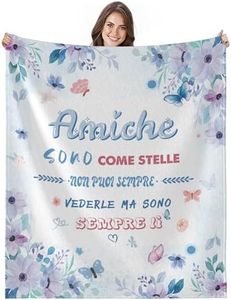 Regalo Amica, Regalo Migliore Amica Regali per Amica Coperta Amica Regali Amiche Amicizia Flanella Coperta Laurea Amicizia Coperte Morbido 130x150cm