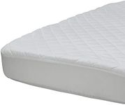 Beautyrest Kids Fitted Crib Mattress Pad | Waterproof | 52” x 28” | Machine Washable (White)