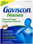 Gaviscon Anti Nausea Ginger Capsules - 25 Count - Tablets for Nausea Relief & Digestion Support, Natural Ginger - Free of Aluminum, Lactose and Gluten