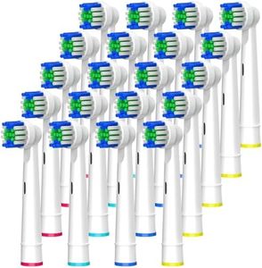 FIRIK Electric Toothbrush Replacement Heads, 20 Pcs Compatible with Oral B Braun, Professional Brush Heads for Oral B Replacement Heads Refill 7000/Pro 1000/9600/500/3000/8000