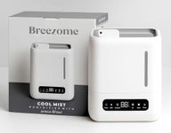 BREEZOME Smart Ultrasonic Humidifier and Aroma Difuser, 4L Cool Mist Top Filling Humidifiers for Home & Bedroom, 360° Nozzle Auto Shut-Off with Timer,LED Display, Remote Control (White, 4 Liter)