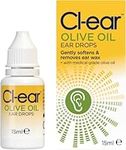 Cl-ear Olive Oil Ear Drops. Ear Wax removal. Easy squeeze dropper for targeted application. A natural and gentle way to treat problem ear wax. Reduces the need for syringing.15 ml bottle