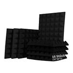 16 Pack Acoustic Foam Panel, 2" X 12" X 12" High-Density Sound Proofing Panels, Enhanced Acoustics and Audio Quality, Soundproofing Foam for Recording Studios, Home Theaters, Bedrooms, Offices