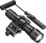 Feyachi FL11 Tactical Flashlight 1200 Lumen LED Light with Picatinny Rail Mount for Outdoor Hunting Shooting and Remote Switch Included