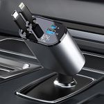 Retractable Car Charger with 100W, 