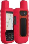 kwmobile Case Compatible with Garmin GPSMAP 66i - GPS Handset Navigation System Soft Silicone Skin Protective Cover - Red