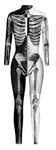 SEAUR - Halloween Costumes for Women 3D Print Skeleton Jumpsuit Long Sleeve Catsuit Funny Bodysuit Skinny Playsuit Rompers Nightwear