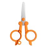 Fiskars Foldable Scissors, Length: 11 cm, For Right- and Left-handed Users, Stainless Steel Blade/Plastic Handles, Orange, Classic, 1005134