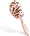 Ninabella Organic Detangling Hair Brush for Women, Men & Children - Does not Pull on Hair - Hair Straightening Brushes for Straight, Curly & Wet Hair - Unique Wave Hairbrush Rose Gold