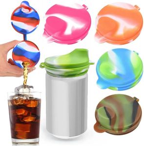 6 Pack Silicone Soda Can Lids,Soda Can Cover Lids,Silicone Canning Lids For soda, Beer, Drink, Juice, Coke, Fits Standard Cans