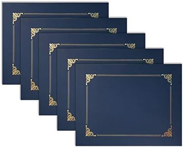 Better Office Products 25 Pack Navy Blue Certificate Holders, Diploma Holders, Document Covers with Gold Foil Border, for Letter Size Paper, 25 Count, Blue