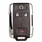 Key Fob Replacement Keyless Entry Remote Start Fits for GMC Sierra Chevrolet Silverado 1500 2500 3500 2014 2015 2016 2017 2018 2019 2020 GMC Canyon Chevy Colorado 2015-2021 M3N32337100 Chrome set of 1