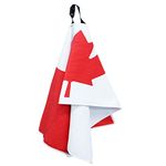 Golf Towels for Golf Bags with Clip Set Hook Men Women Waffle 1 Pack 42" X 14", Microfiber Towel with Grommet Canada Flag Color