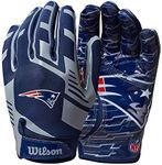 Wilson NFL Stretch Fit Football Gloves - Youth, New England Patriots