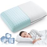 VOYERO Best Soft Memory Foam Pillow, Ventilated and Breathable Cooling Pillow for Sleeping, Oreiller Mousse Memoire,Oeko-TEX & CertiPUR-US Double Certification,23.5x14x4.5 Inches (1 Pack)