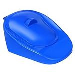 Bedpan with Lid Bed Urinal Unisex Commode Pan Easy to Use Fracture Bedpans with Handle for Bedbound Patient (Blue)