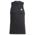 adidas Men's Train Essentials Feelready Training Sleeveless Tee, Black/White, M