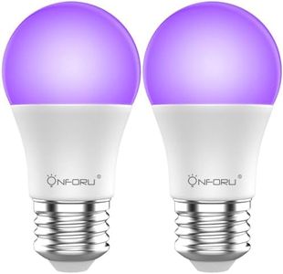 Onforu Lot de 2 Ampoule LED UV, E27 Ampoules Lumière Noire Lampe, 220-240 V Lampe LED Ultraviolet, UV-A Lampe de Ultraviolet Violette, Eclairage Décoratif pour Halloween Noël Bar Fête Peinture Fluo
