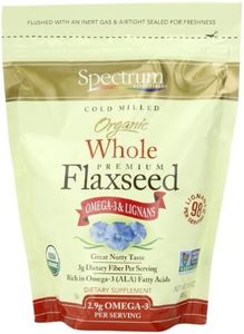 Spectrum Essentials Organic Whole Flaxseed, 15 Ounce (Pack of 6)