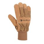 Carhartt Men's Wb Suede Leather Waterproof Breathable Work Glove, Brown, Large