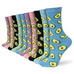 Socksmad Womens Novelty Socks, 4-7 UK - 10 Pairs Multipack Womens Socks - Lightweight, Breathable Cotton Socks - Fun Designs for Work, Events or Casual Wear - Womens Fashion Essentials - (Avocado)