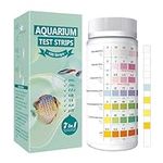 SpringSmart 7 in 1 Aquarium Test Strips Kit - 100 Strips Use for Freshwater Fish Tank, Fish Pond, Accurate & Fast Testing pH/Nitrite/Nitrate/Chlorine/Carbonate/Total Alkalinity/Hardness