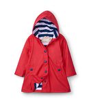 Hatley Girls Splash Rain Jacket, Red (Red/Navy), 10 Years