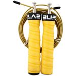 Burnlab Pro Speed Skipping Rope - Anti Slip, Adjustable, Ball Bearing Design for Gym, Crossfit, Double Unders, Speed Jumping, Boxing, Cardio and Weight Loss - for Men and Women (Yellow)