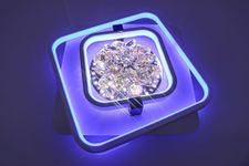 swanart Modern Rotating Crystal Flower LED Ceiling Light - Elegant Flush Mount Fixture with Adjustable Warm & Cool Lighting for Living Room, Bedroom, and Dining Area