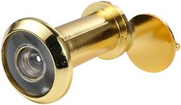 UHPPOTE Security Home Door Viewer Scope Brushed Peephole Wide Angle (Golden)