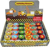 TINYMILLS 24 Pcs Construction Trucks Stampers for Kids