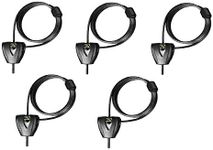 Master Lock 8417D 6ft. x 3/16in. Python Adjustable Locking Cable, Black, 6' X 3/16-Inch, 5 Pack