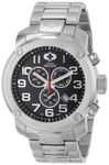 Swiss Precimax Men's SP13009 Marauder Pro Black Dial with Silver Stainless Steel Band Watch