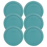 Pyrex 7201-PC Round 4 Cup Storage Lid for Glass Bowls (4, Turquoise)