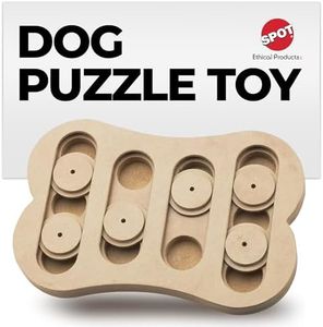 Spot Ethical Pet Interactive Seek-A-Treat Shuffle Bone Toy Puzzle That Will Improve Your Dog's IQ, Specially Designed for Training Treats