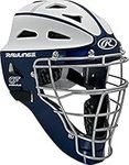 Rawlings Sporting Goods Adult Softball Protective Hockey Style Catcher's Helmet, Navy/White