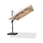 PURPLE LEAF 8' x 11' Patio Cantilever Umbrella Outdoor Rectangle Swivel Umbrella Aluminum Offset Umbrella with 360-degree Rotation for Patio Garden Deck Pool, Beige