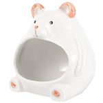 Ipetboom Ceramic Hamster House Small Animal Pet Hideout Bear Shape Ceramic Cool Nest Hamster Bath House Cave Mini Hut Cage for Chinchilla Gerbils Hedgehog