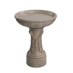 Kenroy Home 51139SNDST Ibiza Birdbath with Sandstone Finish, Classic Style, 21" Height, 16.5" Width, 16.5" Depth