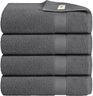 X11 Homeware Bath Towels Pack of 4 Egyptian Cotton Towel Set Highly Absorbent Soft Bathroom Towels Set of 4 Ring Spun Cotton Quick Dry Large Towels (Grey)