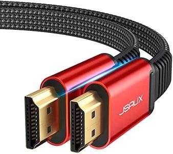 JSAUX Cable HDMI 3 Metros [4K @ 60Hz, HDMI 2.0,18Gbps] 4K Plano HDMI 2.0 Cable Ultra Alta Velocidad 18Gbps HDMI Cable Soporte 4K 3D HDR UHD 2160p 1080p Ethernet ARC PS3 / 4 TV PC-Rojo
