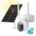 Xega 4G LTE Security Camera No WiFi With SIM Card 2K Super HD Solar Powered Wireless Outdoor 4G Security Camera PIR Motion Sensor Night Vision 2-Way Talk