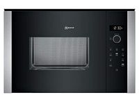 NEFF HLAWD53N0B N50 Microwave Oven with Automatic Programmes, Control Dial & One-Touch Buttons, Side-opening hinged door, Black & Stainless Steel