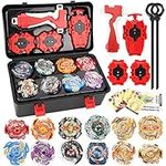 BananMelonBM Battling Top Burst Gyro Toy Set for Kids, 12 Spinning Tops, 3 Launchers with Storage Box, Turbo Set Metal Fusion Game Gyro for Boys Children