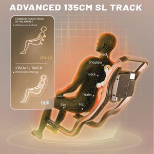 HealthRelife Full Body Massage Chair – Beige Recliner
